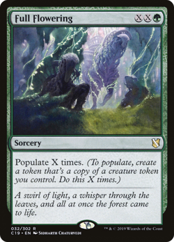 Full Flowering #32 (MP) Commander 2019 C19 Magic MTG - Image 1