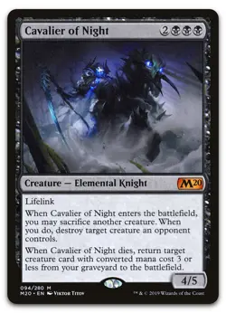Cavalier of Night #94 (LP) Core Set 2020 M20 Magic MTG - Image 1