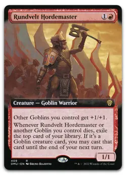 Rundvelt Hordemaster (Extended Art) #409 (LP) Dominaria United DMU Magic MTG - Image 1