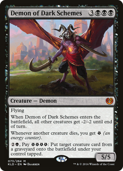 Demon of Dark Schemes #73 (MP) Kaladesh KLD Magic MTG - Image 1