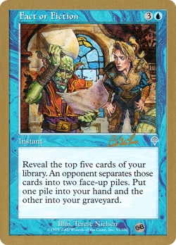 Fact or Fiction - 2002 Carlos Romao (INV) (SB) MP World Championship Magic MTG - Image 1