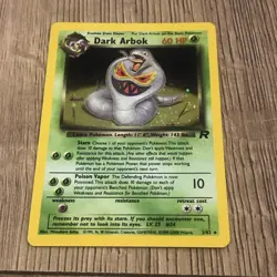 Pokemon: Team Rocket: Unlimited Holofoil Dark Arbok: Moderately Played Condition - Image 1
