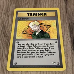 Lt. Surge 101/132 Gym Heroes Trainer Non Holo Rare Pokemon NM/LP - Image 1