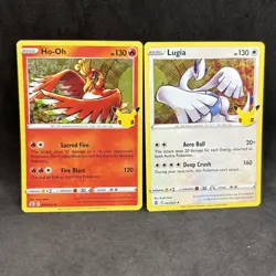 Pokemon - Lugia 022/025 & Ho-Oh 001/025 Holo Rare Lot - Celebrations - NM - Image 1