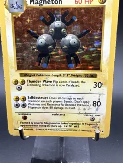 Pokemon TCG Shadowless Magneton 9/102 Pokemon Base Set Shadowless Holo - Image 3