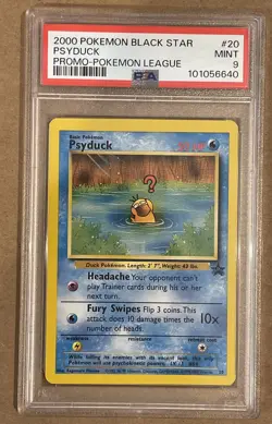 2000 Pokemon Black Star Psyduck Promo-Pokemon League PSA 9 MINT - Image 1