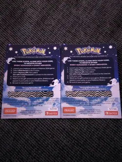 x2-Pokemon Scarlet And Violet Serial Codes Shiny Koraidon / Miraidon UNSCRATCHED - Image 2