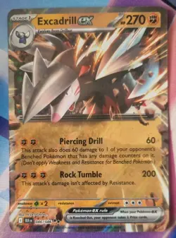 Excadrill ex Pokemon TCG Black Bolt White Flare 046/086 NM-Mint TCG Double Rare - Image 1