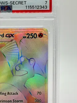 2017 Pokemon Sun & Moon Burning Shadows: Charizard GX#150 FULL ART SECRET, PSA 7 - Image 4