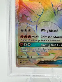 2017 Pokemon Sun & Moon Burning Shadows: Charizard GX#150 FULL ART SECRET, PSA 7 - Image 5