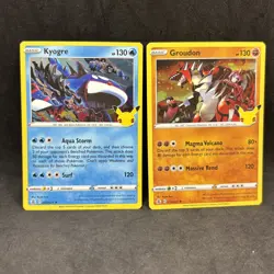 Pokemon TCG - Kyogre 003/025 & Groudon 017/025 Holo Rare Lot - Celebrations - NM - Image 1
