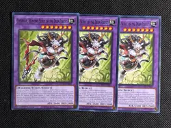 3x YuGiOh! Chevreuil, Hunting Scout of the Deep Forest DOOD-EN085 Common 1st NM - Image 1