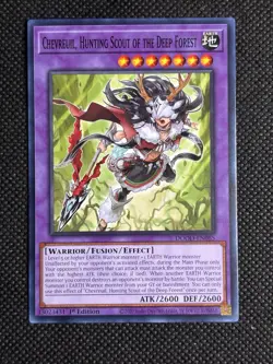 3x YuGiOh! Chevreuil, Hunting Scout of the Deep Forest DOOD-EN085 Common 1st NM - Image 2
