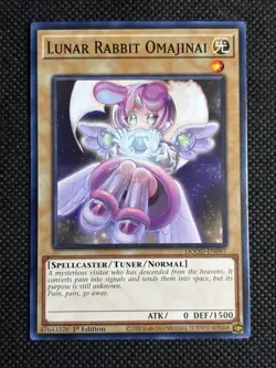 3x YuGiOh! - Lunar Rabbit Omajinai DOOD-EN097 Common 1st Edition Near Mint - Image 2