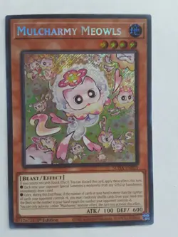 Mulcharmy Meowls SUDA-EN025 Secret Rare Yugioh 1st Edition - Image 1