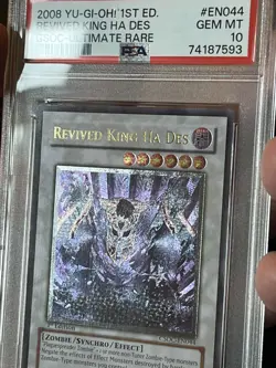 PSA 10 Revived King Ha Des GREY/GREEN MISPRINT Csoc 1st Ed Ultimate Rare Yugioh - Image 5