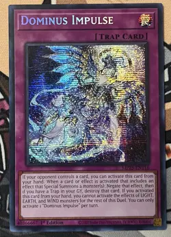 Yugioh Dominus Impulse MP25-EN116 Prismatic Secret Rare 1st Edition Near Mint NM - Image 1