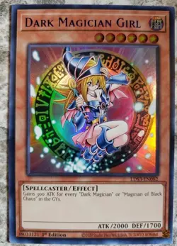 Yugioh LDS3-EN082 Dark Magician Girl Blue Ultra Rare 1st - Image 1
