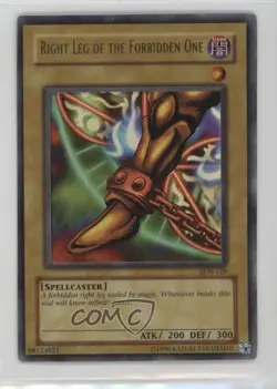 Right Leg of the Forbidden One YuGiOh end Blue Eyes White Dragon #LOB-120 2002 - Image 1