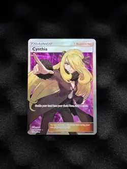 Cynthia 148/156 Sun & Moon Ultra Prism 2018 Full Art Trainer Pokemon Card - Image 1