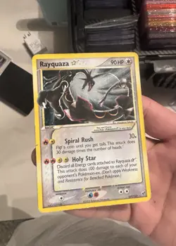 Pokemon Rayquaza Gold Star EX Deoxys Ultra Rare Holo Card #107 - Image 3