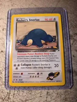 Pokemon TCG Rocket's Snorlax 033/132 Gym Heroes Rare Card - Image 1