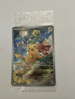 Pikachu 027 Sv: Scarlet & Violet Holo SEALED PROMO Pokemon Card - Image 1