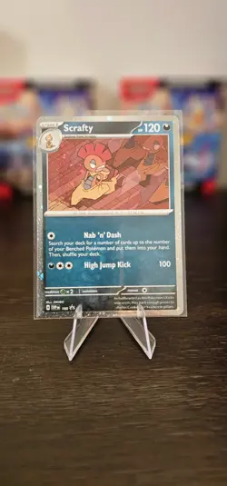 Scrafty SVP 188 Black Star Promo Journey Together Cosmos Holo Pokemon Card NM - Image 1