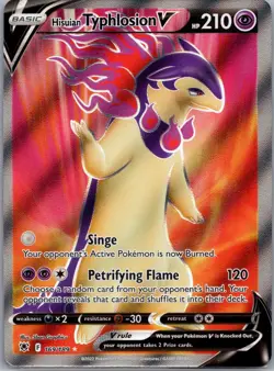 Hisuian Typhlosion V 169/189 Astral Radiance Full Art Ultra Rare Pokemon Card NM - Image 1