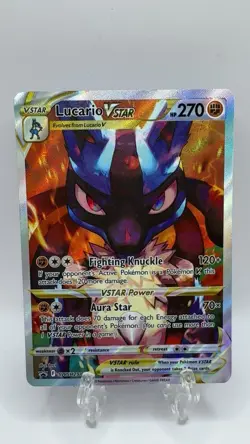 Pokemon TCG Lucario VSTAR Black Star Promo SWSH291 Holo Card NM - Image 1