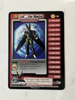 Cell, The Master #136 Non Foil Dragonball DBZ Score Card 2001 - Image 1