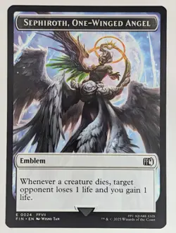 (Normal) Emblem - Sephiroth, One-Winged Angel // Robot Warrior Double-Sided Toke - Image 1