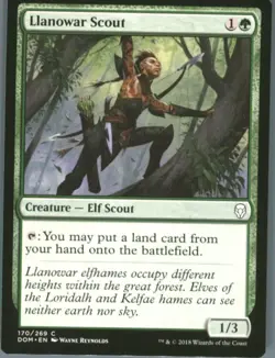 Magic the Gathering MTG Dominaria Llanowar Scout #170 Buy 2 Get 1 - Image 1
