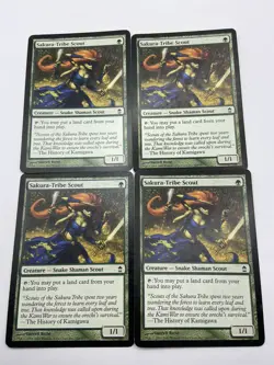 X4 MTG Sakura-Tribe Scout Saviors of Kamigawa X4 LP - Image 1