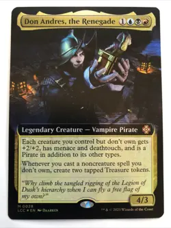 MTG Comm. Lost Caverns of Ixalan Don Andres, the Renegade Extended Art Foil 0028 - Image 1