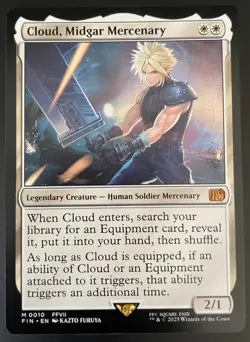 Cloud, Midgar Mercenary Final Fantasy Foil- NM - Image 1