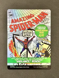 WOTC Marvel's Spider-Man Peter Parker (0232) (Borderless) (MR) (Foil) NM - Image 1