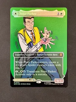 WOTC Marvel's Spider-Man Peter Parker (0232) (Borderless) (MR) (Foil) NM - Image 2