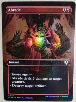 Abrade [Borderless] - Innistrad Remastered (INR) - Common Foil - LP - MTG - Image 1