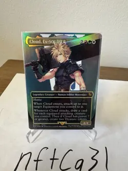 Cloud, Ex-SOLDIER (Borderless) Commander: Final Fantasy- Foil- NM- MTG - Image 3