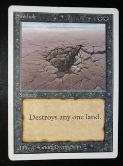 Sinkhole Unlimited Edition MP Moderately Played MTG Magic the Gathering - Image 1