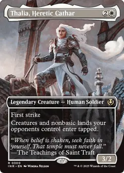 Borderless THALIA, HERETIC CATHAR mtg NM-M Innistrad Remastered 1 Rare - Image 1