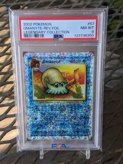 Pokemon Legendary Collection Reverse Holo Omanyte #57/110 BGS 8 NM-MT - Image 1