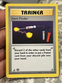 Pokemon Item Finder 74/102 Base Set First Edition Shadowless - Image 1