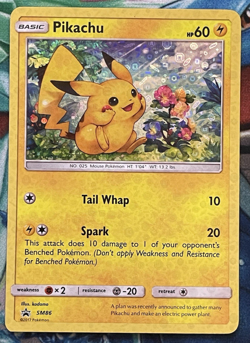 Pokemon TCG Pikachu General Mills SM86 Holo Black Star Promo Card #1 - Image 1