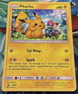 Pokemon TCG Pikachu General Mills SM86 Holo Black Star Promo Card #1 - Image 2