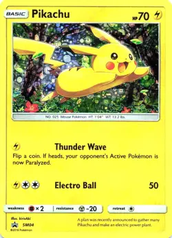 Pokemon Card Pikachu SM04 Black Star Promo HOLO - Image 1