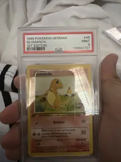 1999 Pokemon German Glumanda Charmander 1st Edition #46 PSA 9 MINT - Image 1