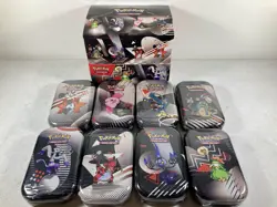 LOT OF 8 Pokemon TCG Black Bolt & White Flare SEALED Mini Tins w/Display Box NEW - Image 3