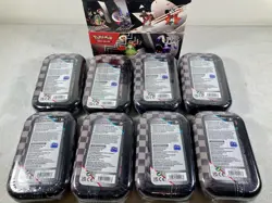 LOT OF 8 Pokemon TCG Black Bolt & White Flare SEALED Mini Tins w/Display Box NEW - Image 4